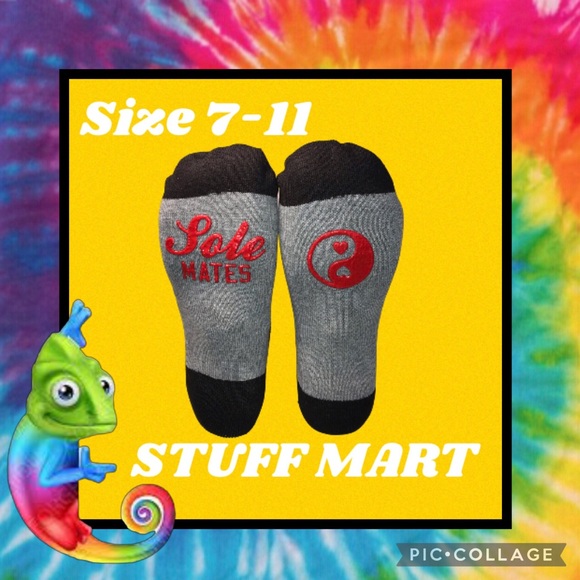 3/$25 SOUL MATES MENS FUNNY QUOTE SAYINGS SOCKS SIZE 7-11 - Picture 5 of 6